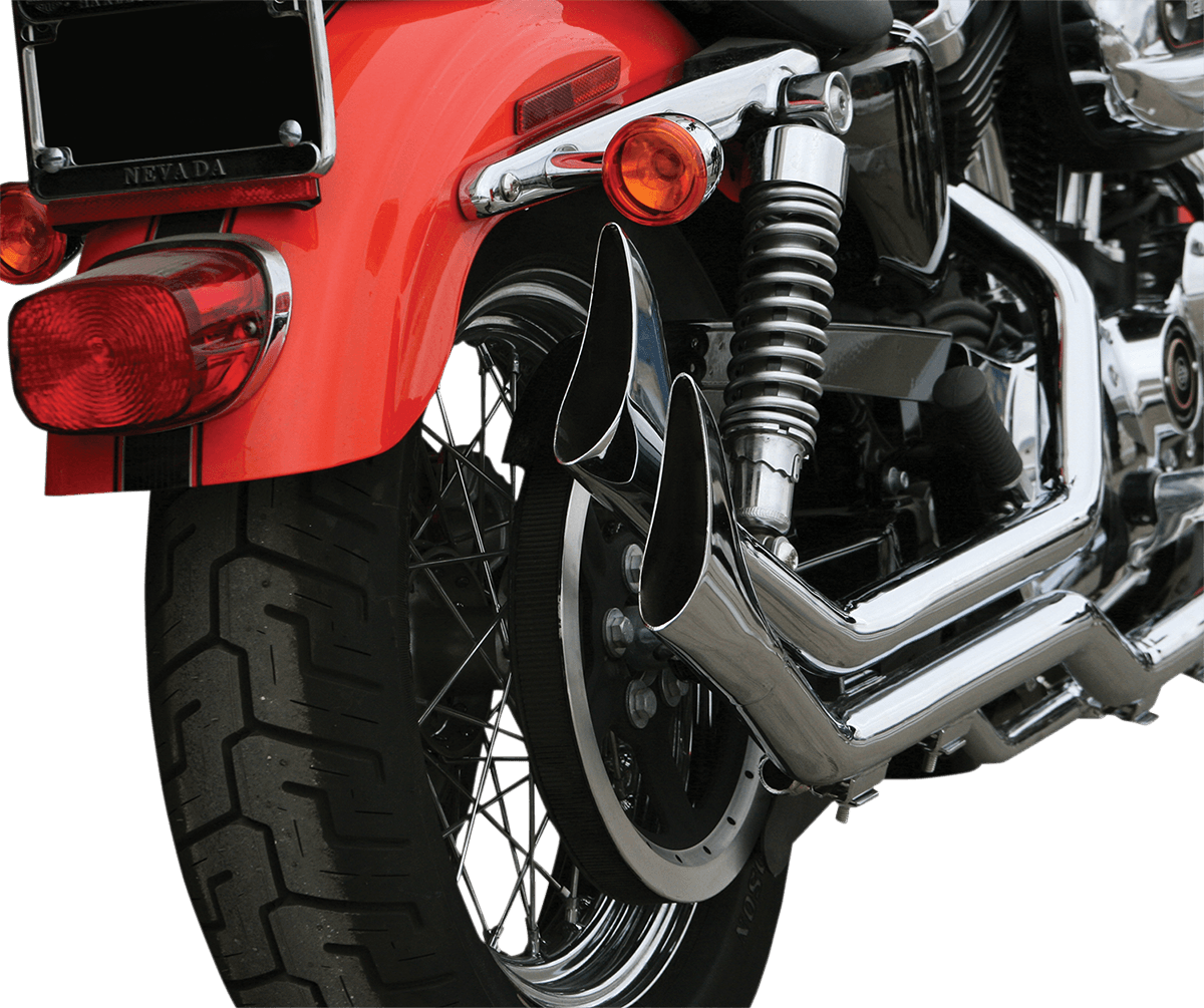 1-3/4" “Side by Side” Upsweep Fishtail Exhaust System — Sportster