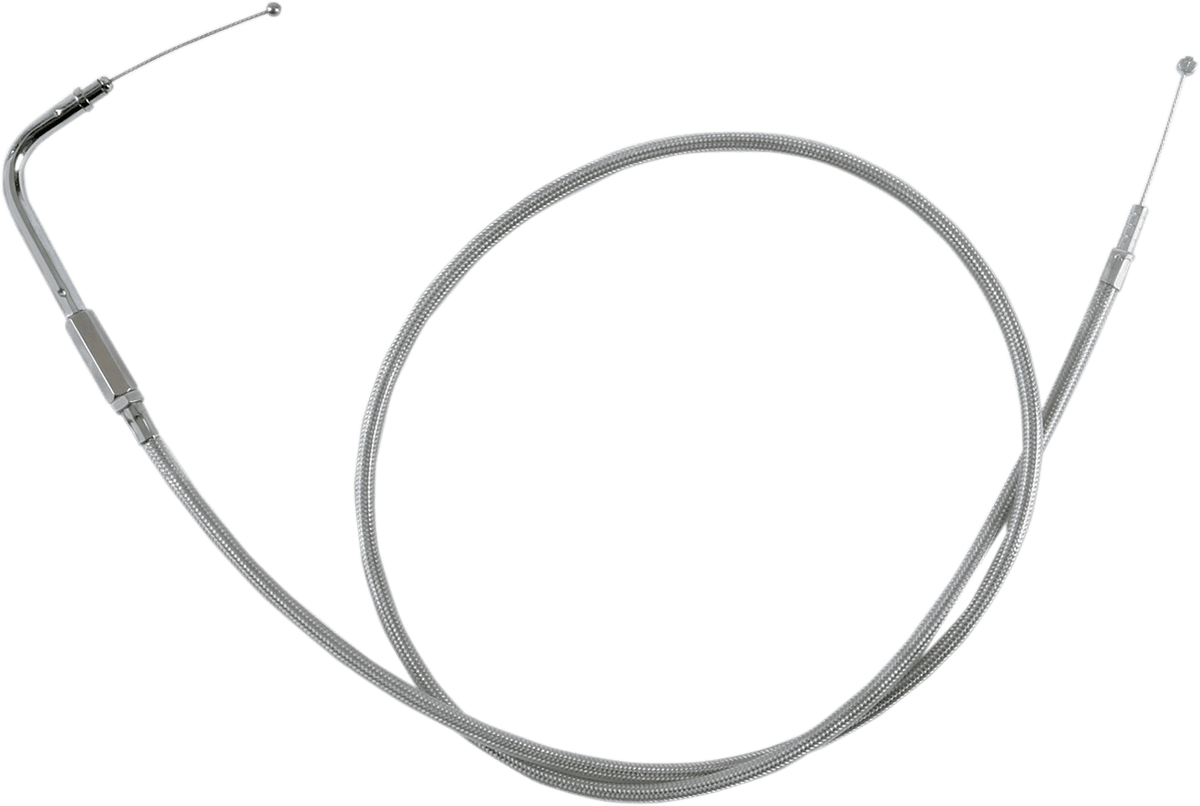 Stainless Braided Idle Cable — FLHRCI Road King Classic, FLHRI Road King 1996-2001