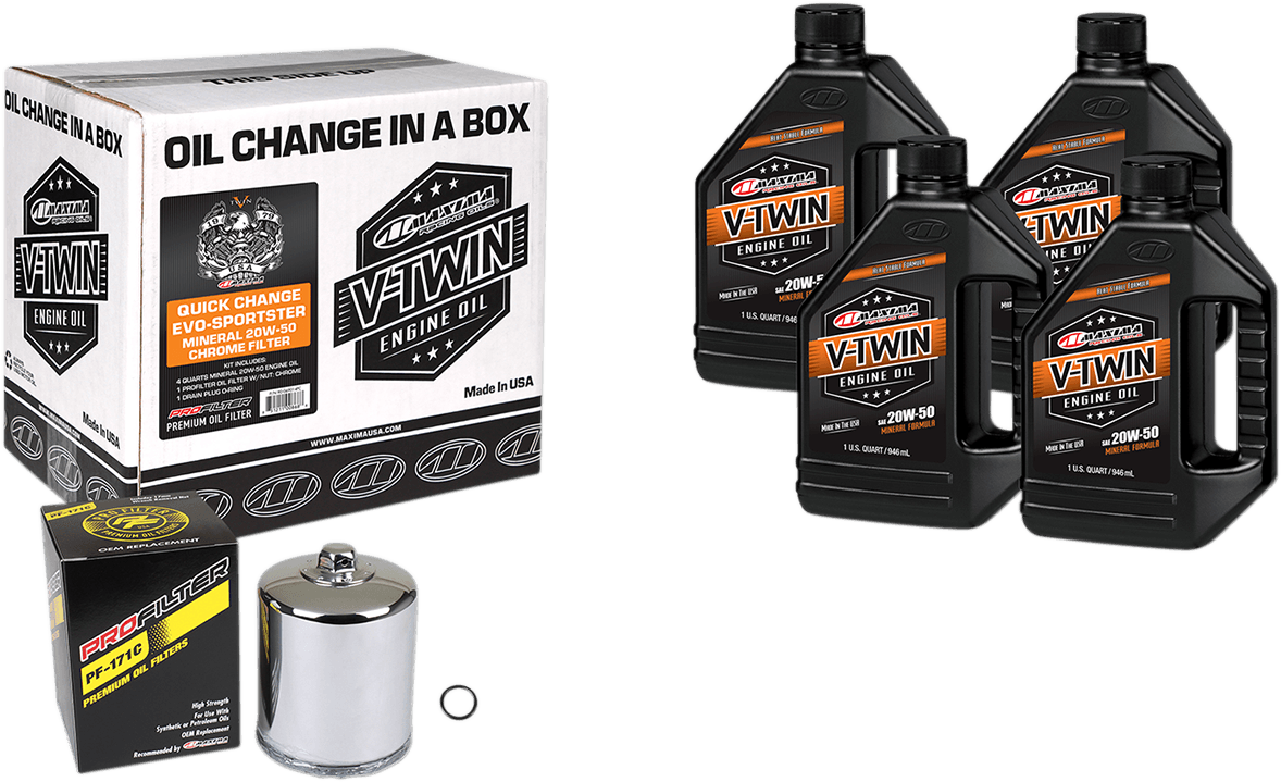 Evo/Sportster Quick Oil Change Kit - Chrome Filter