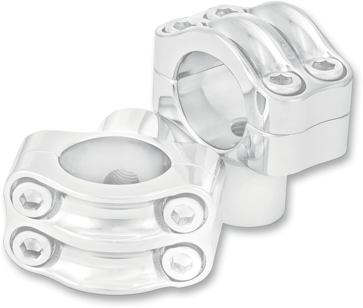 Nostalgia Handlebar Risers - Four-Bolt - 1-1/2" x 1-1/4" - Chrome