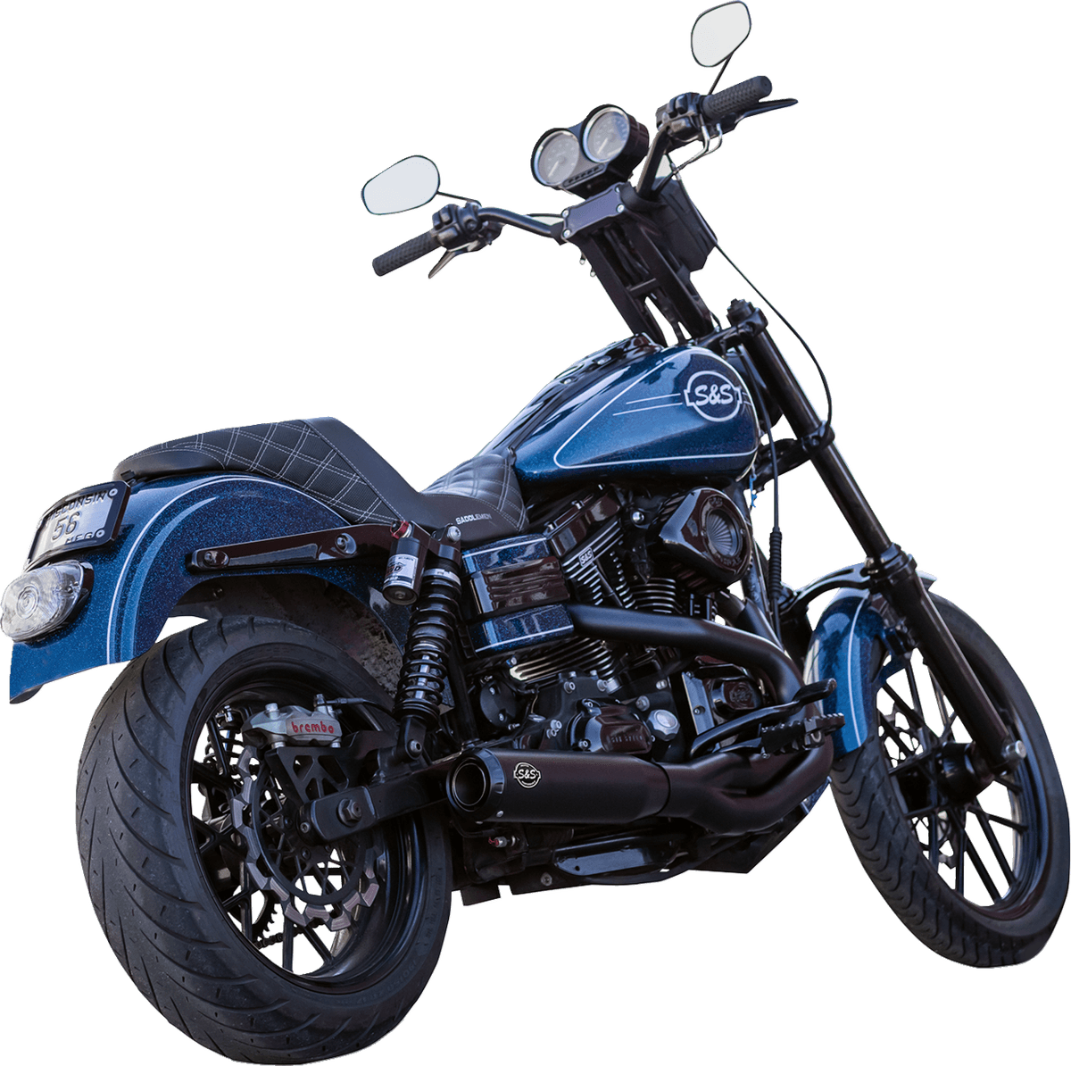 2-into-1 Qualifier Exhaust System — FXD Dyna Super Glide, FXDB Street Bob, FXDC Super Glide Custom +9 more 2006-2007