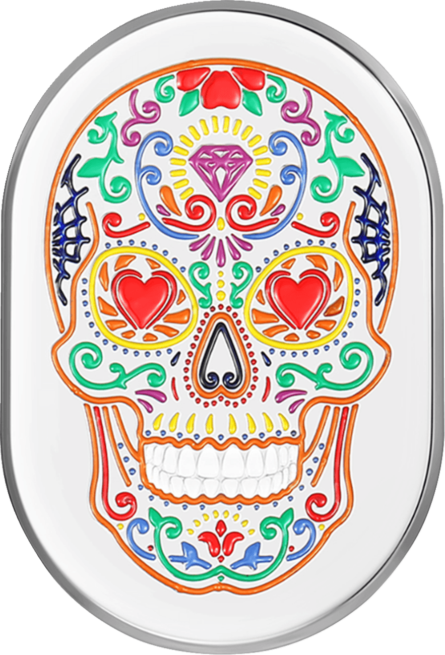 Antenna Cover - Right Rear Fender - Sugar Skull - Chrome