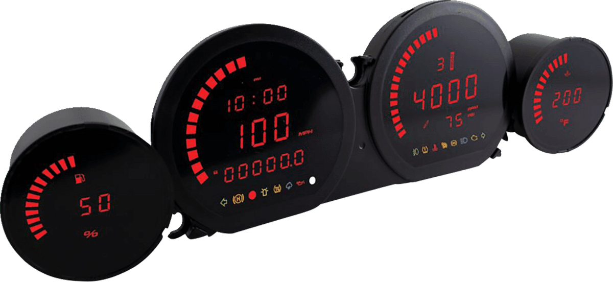 HD-03L - Four-Piece LED Gauge Kit - Red Display