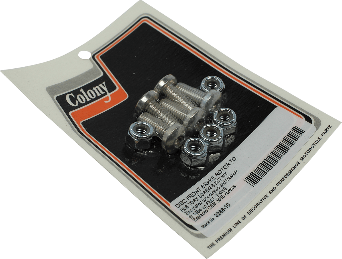 Front Brake Rotor Torx Bolt Kit — FXST Softail Standard, FXST Softail Standard 107, FXWG Wide Glide 1984-2020