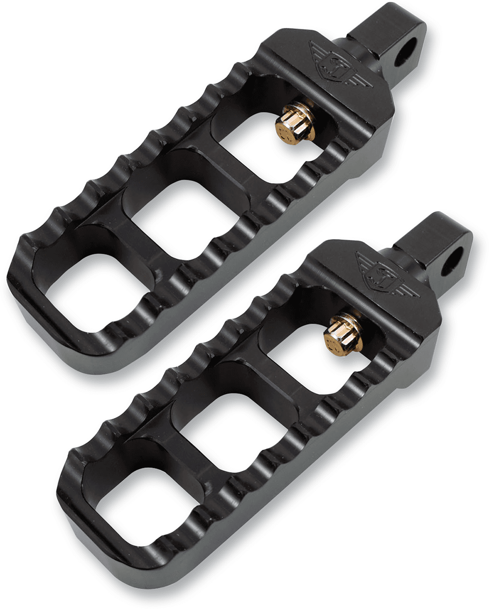 Adjustable Serrated Foot Pegs - Narrow - Black