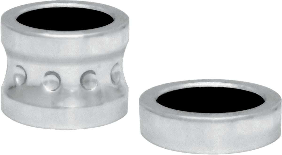 Axle Spacers - Dimpled - Chrome - with ABS - Pair
