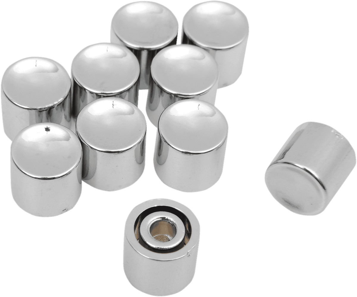 Handlebar Switch Button Caps - Turn Signal - Long - Chrome