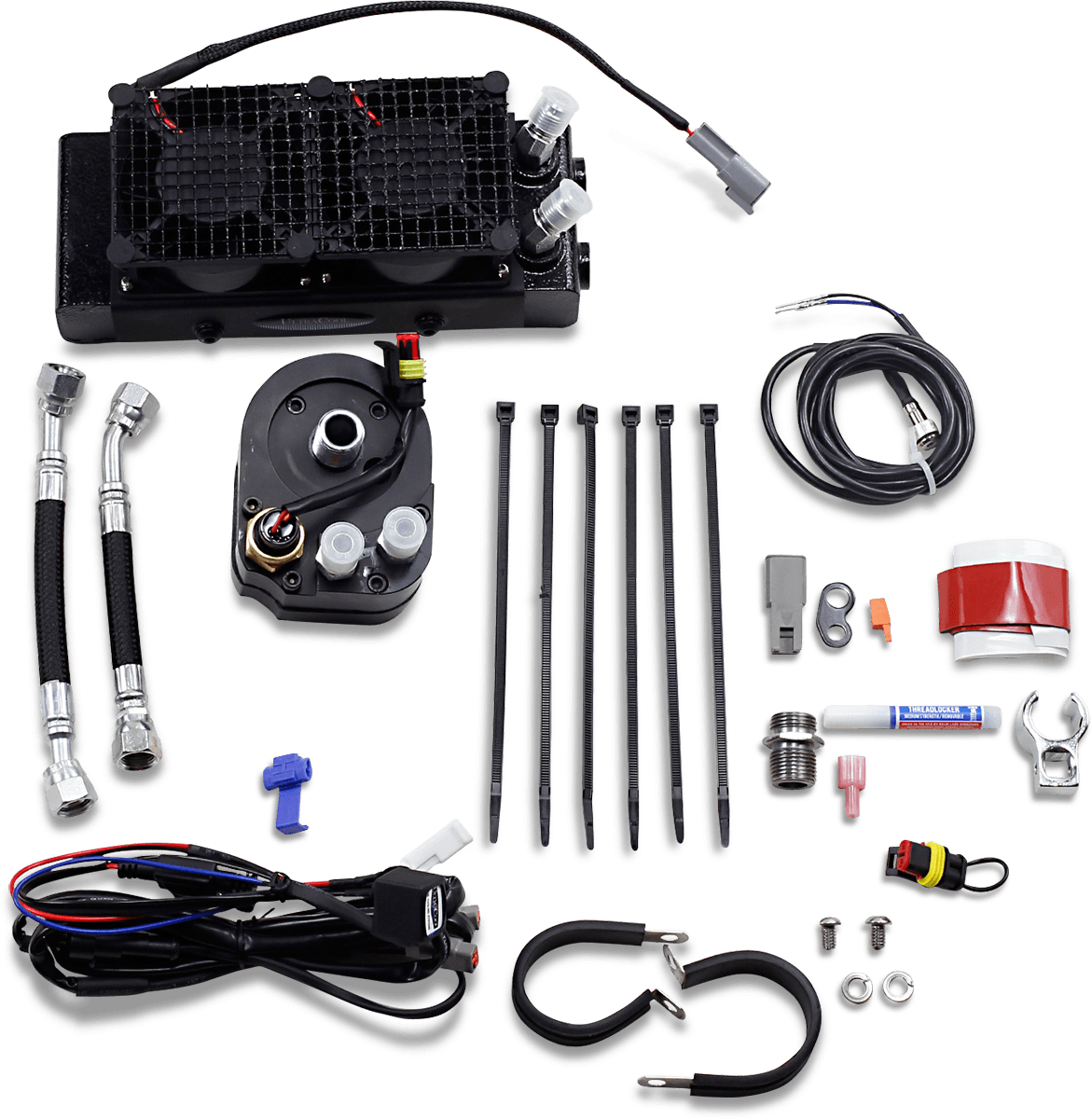 Oil Cooler Kit — 15th Anniversary Fat Boy FLSTF, CVO Road King FLHRSE, Electra Glide Classic EFI FLHTCI +138 more 1984-2017