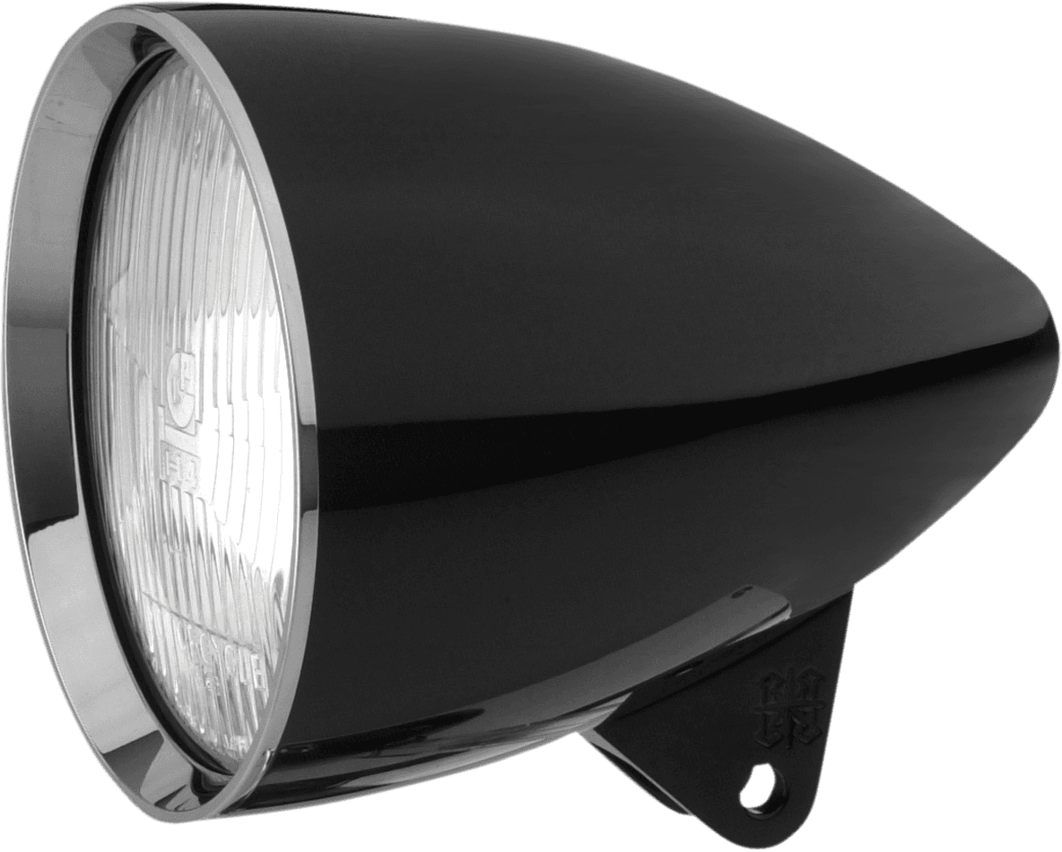 5 3/4" Headlight Housing - Black - Concours Rocket Smooth