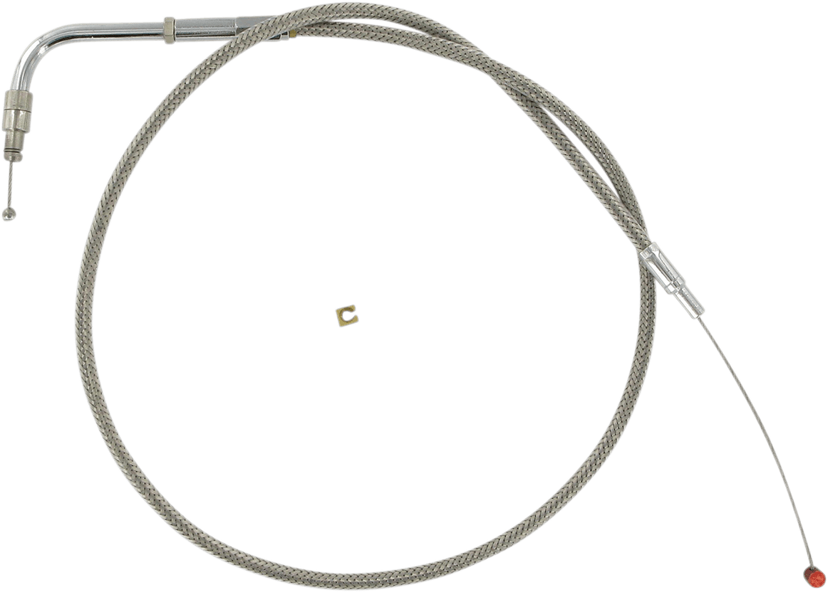 Stainless Steel Throttle/Idle Cable — FLSTFB Fat Boy Lo, FXS Blackline, FXSTB Night Train +2 more 1999-2013