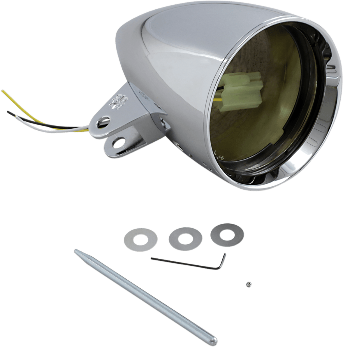 4 1/2" Headlight Housing - Chrome - Concours Rocket Smooth