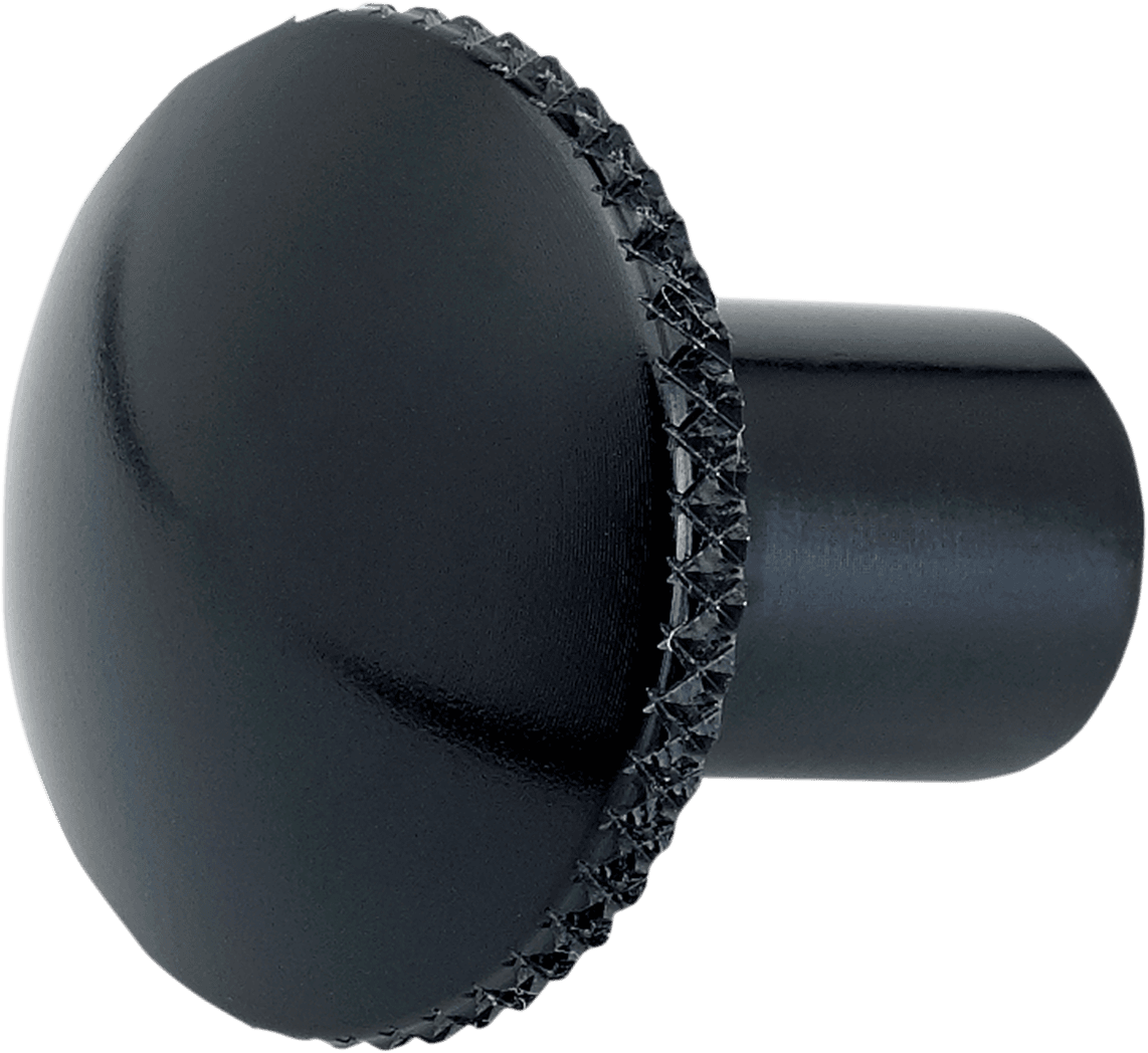 Billet Choke Cable Knob - Knurled - Black
