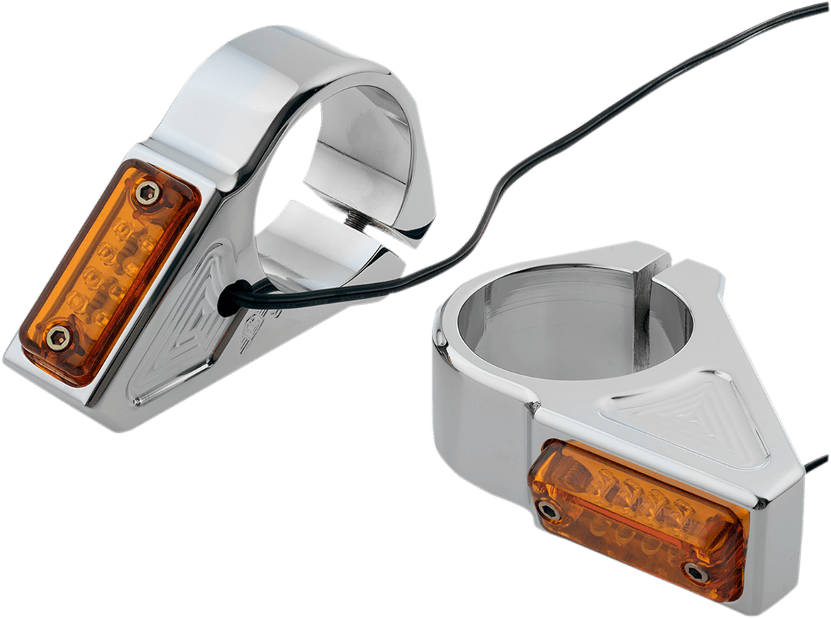 LED Turn Signals - 39 mm - Chrome