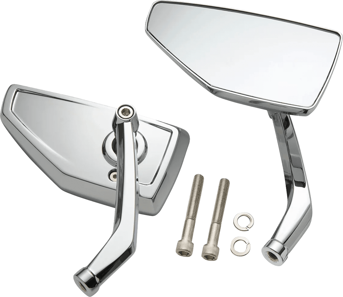 Mirrors - Chicane - Side View - Chrome - Left/Right - Pair