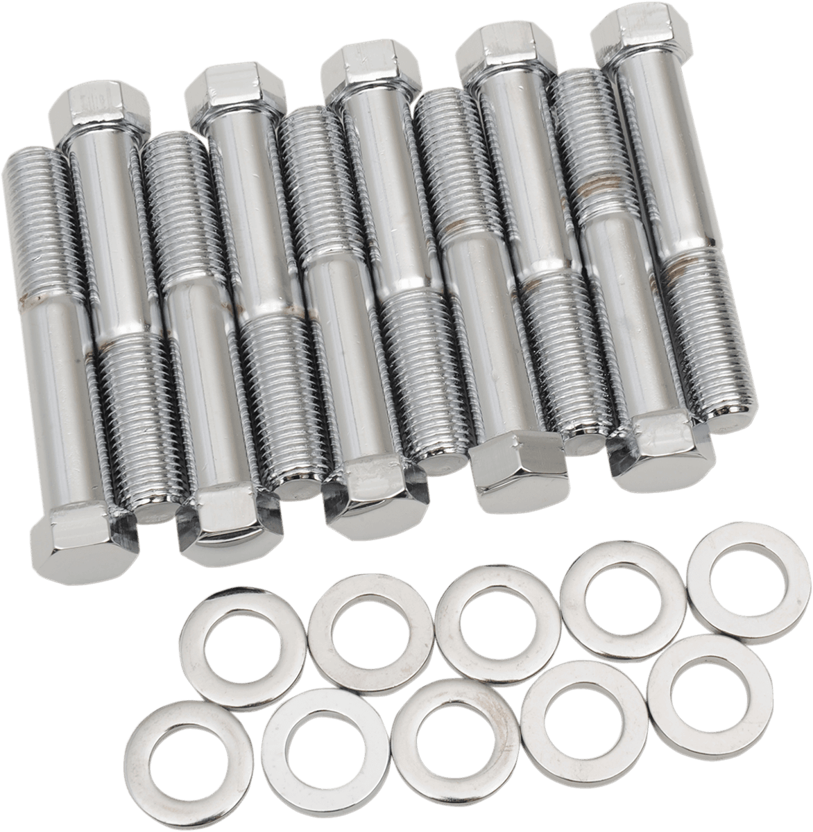 Head Bolt Kit - OEM Style/Hex - Chrome - '48-'77 Harley Davidson