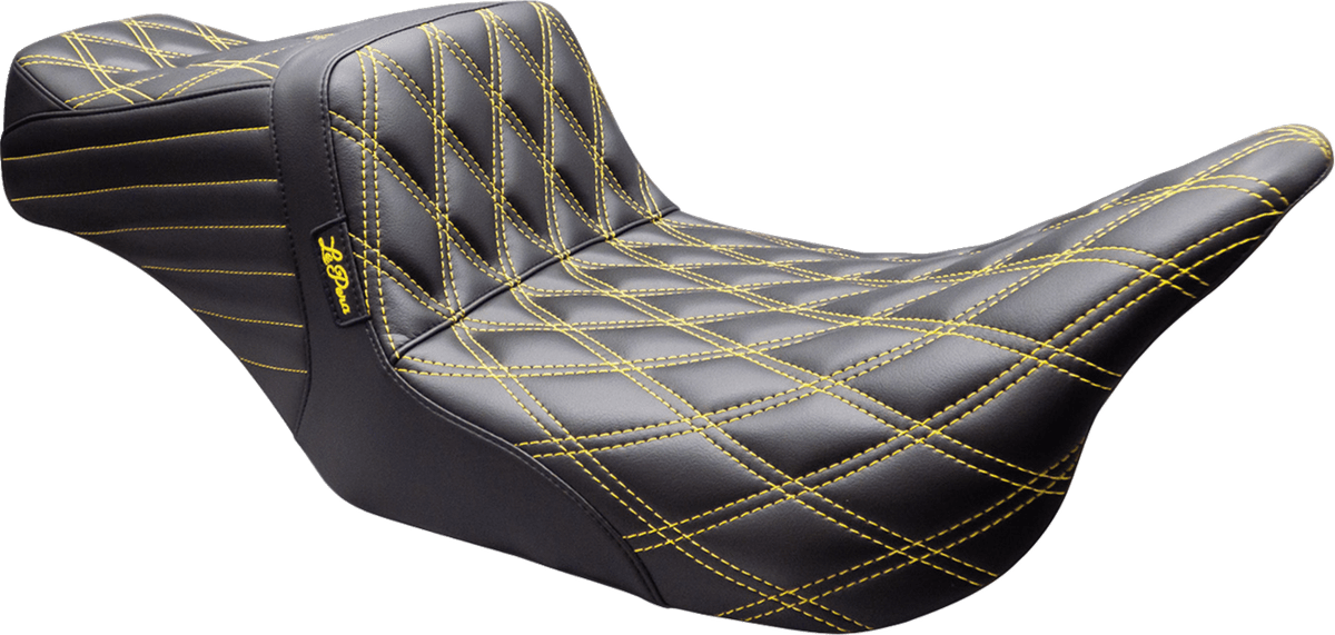 Tailwhip Seat - Double Diamond - Gold Stitch - FLT/FLH '08-'23