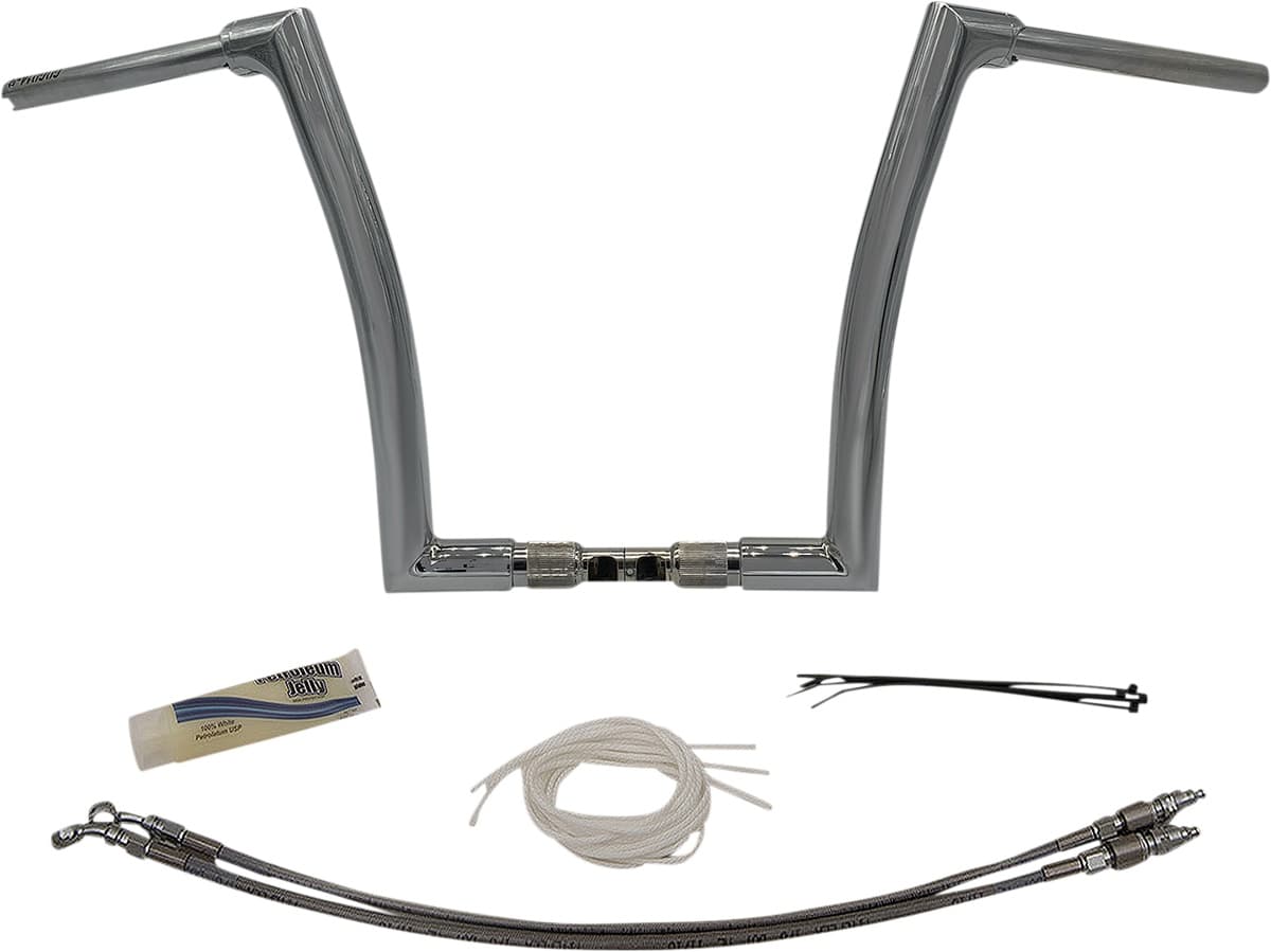 1-1/2" EZ Install Flat Top Handlebar Kit - 14" - Chrome