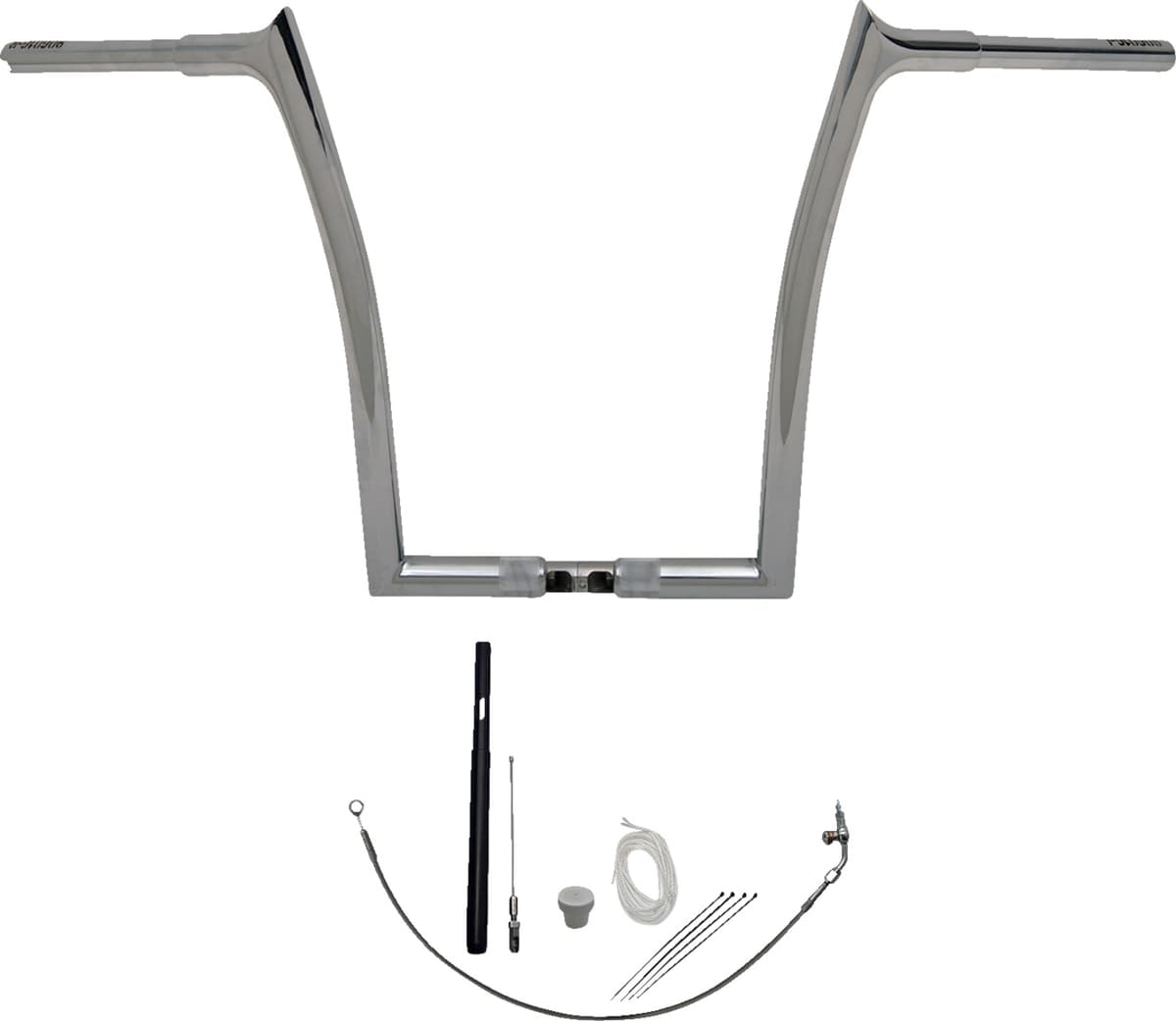 1-1/4" EZ Install Pointed Top Handlebar Kit - 16" - Chrome