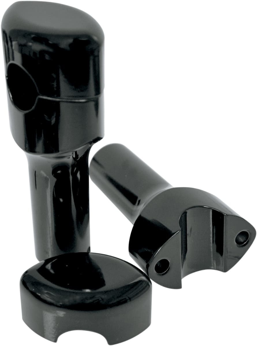 Handlebar Risers for 1" Handlebars - Smooth - 4" - Black