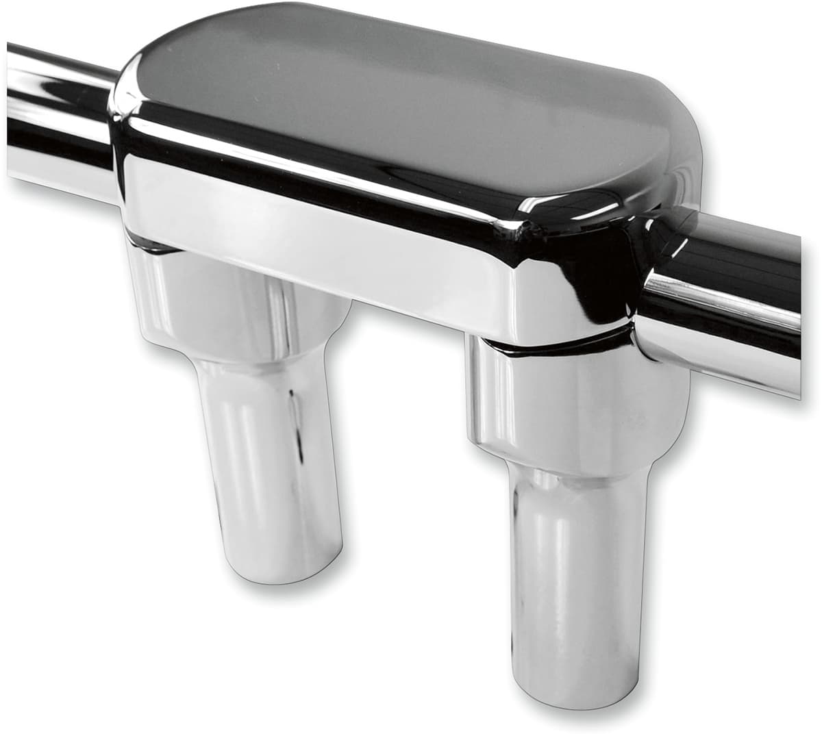 Hefty Handlebar Riser & Top Clamp Kit - 4" - Chrome