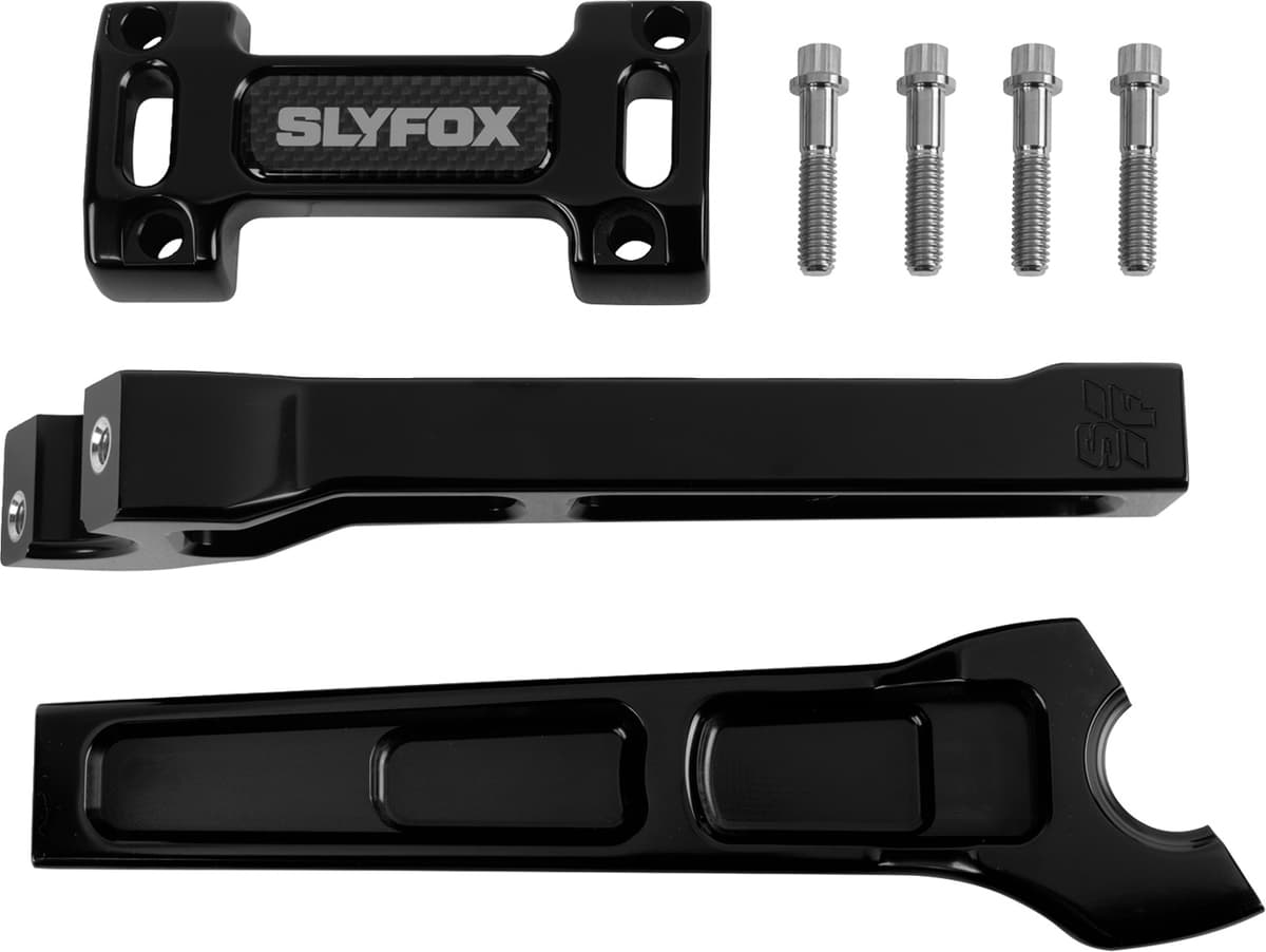 Handlebar Riser Kit - Straight - 1" Clamping - 8" Rise - Black