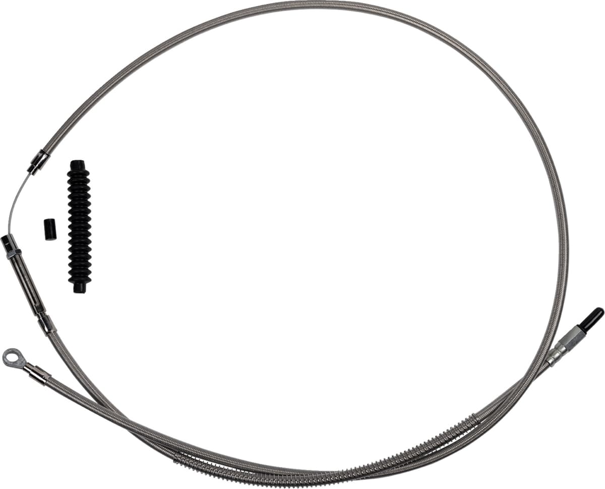 High-Efficiency Stainless Steel Clutch Cable for Harley-Davidson - +10" - '21-'24 FL