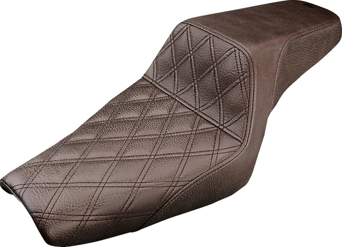 Step-Up Seat - Front Lattice Stitch - Brown - XL