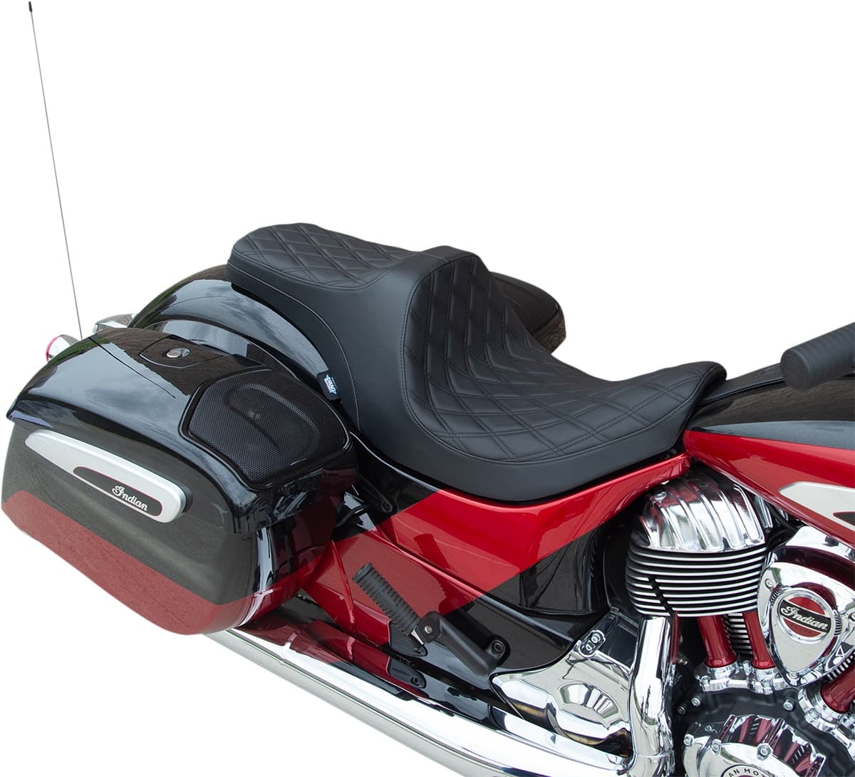 Predator III Seat - Forward Positioning - Double Diamond - Black Stitching - Indian '14-'22