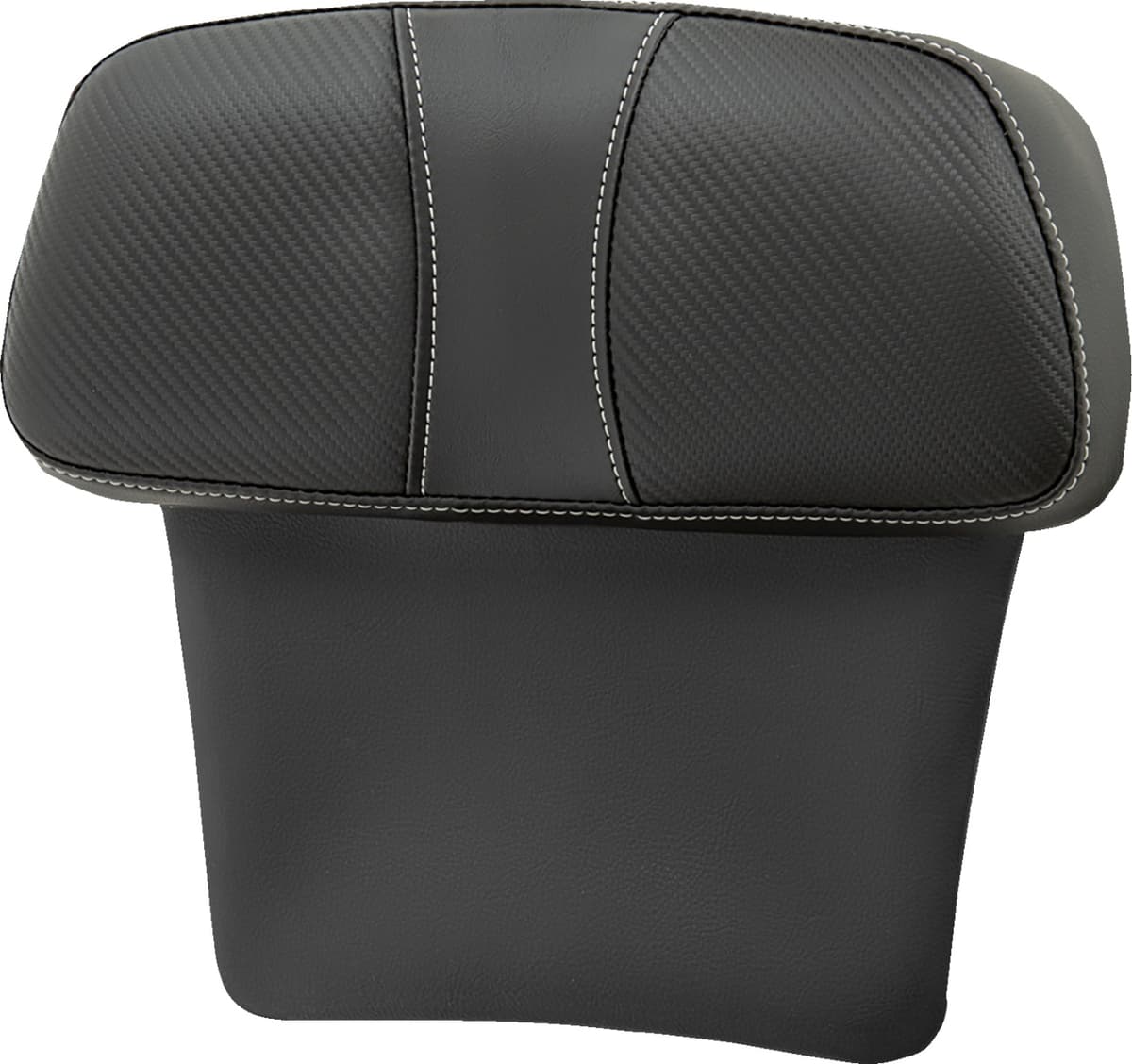 Chopped Tour Pak Backrest Pad - Dominator - Black w/ Carbon Fiber Inset - FLT/FLH '14-'23