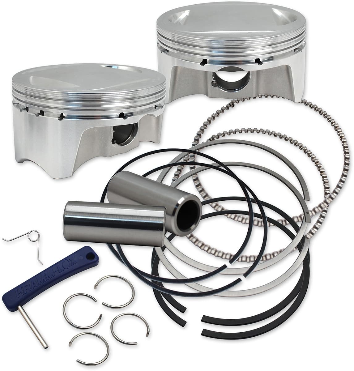 Big Bore Forged Piston Kit - 3.937" Bore - 107" Twin Cam - Standard