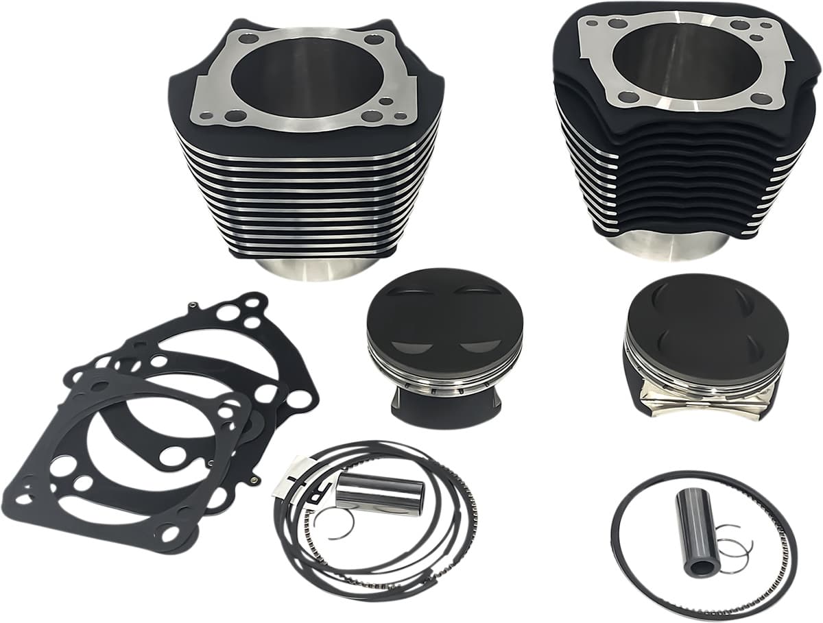 Cylinder Kit - 139" - Black with Highlighted Fins - 107" M8
