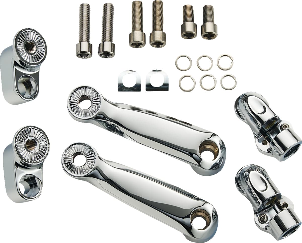 Adjustable RydeCulture™ Charles Chapa Peg Mounts - Passenger - Chrome - Indian