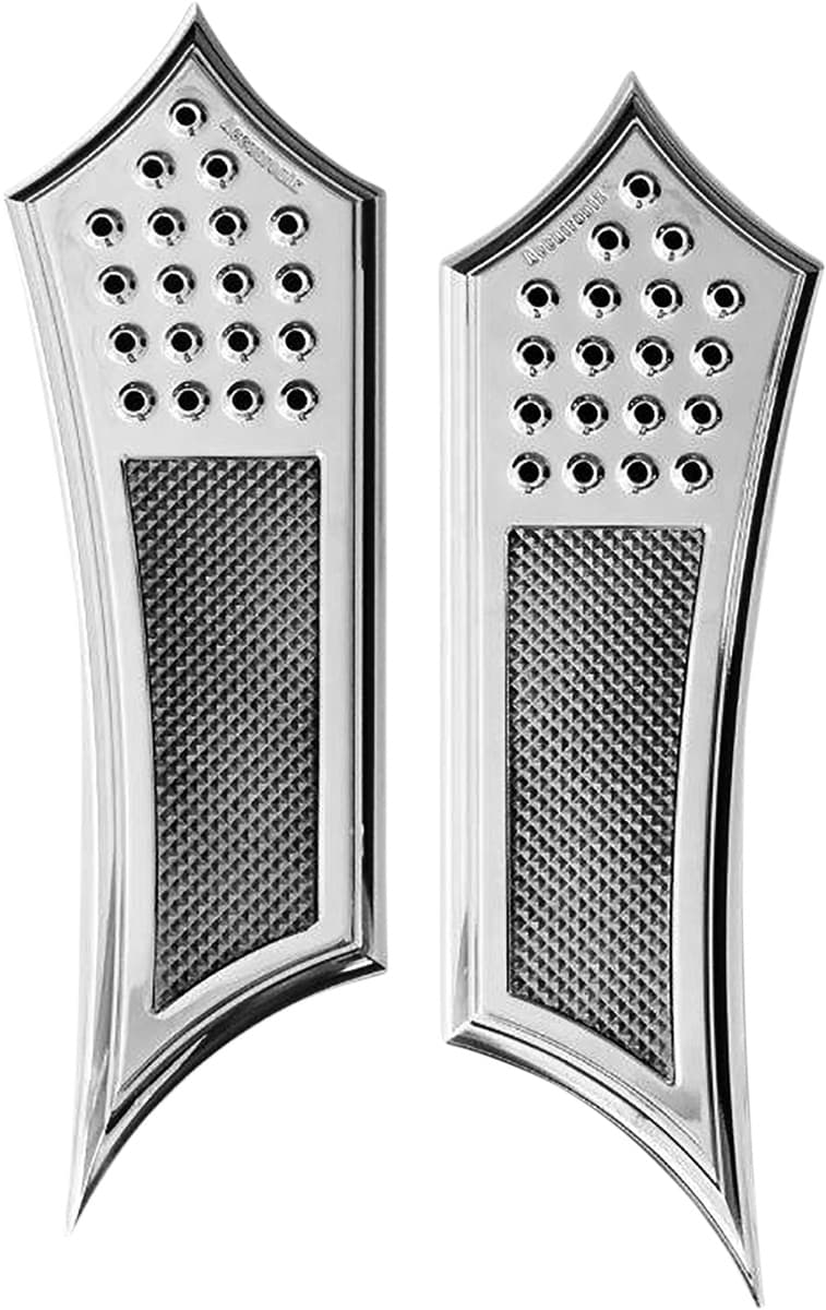Front Floorboards - Extended - Chrome - Knurled - FL