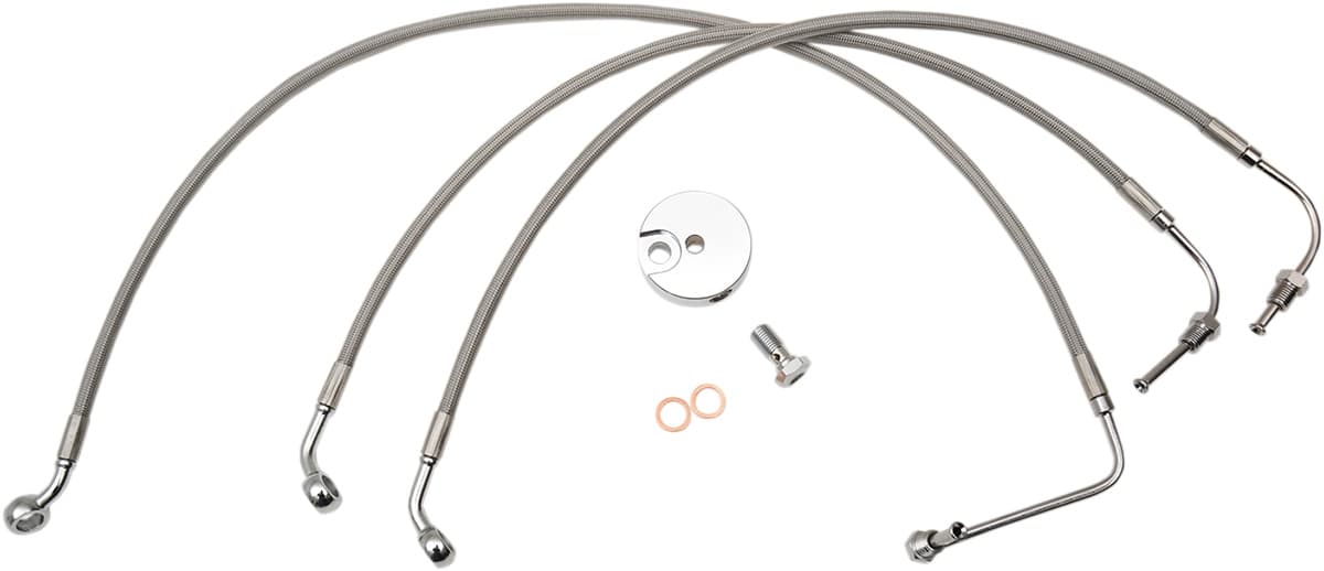 Brake Lines - Mini Ape Hanger Handlebars - Stainless Steel