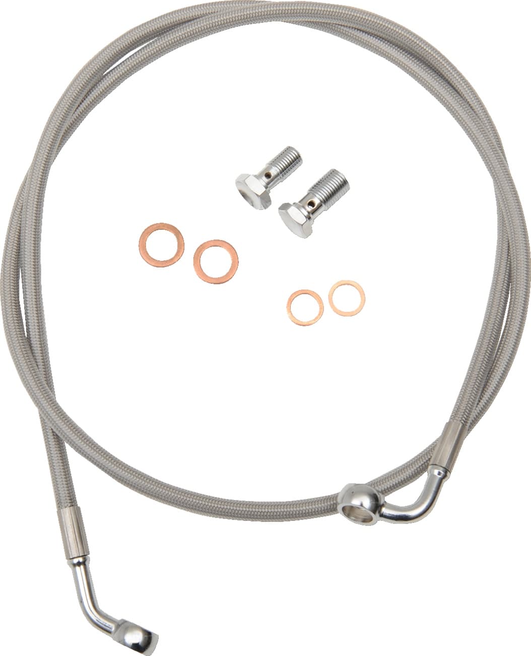 Brake Lines - 15" - 17" Ape Hanger Handlebars - Stainless Steel