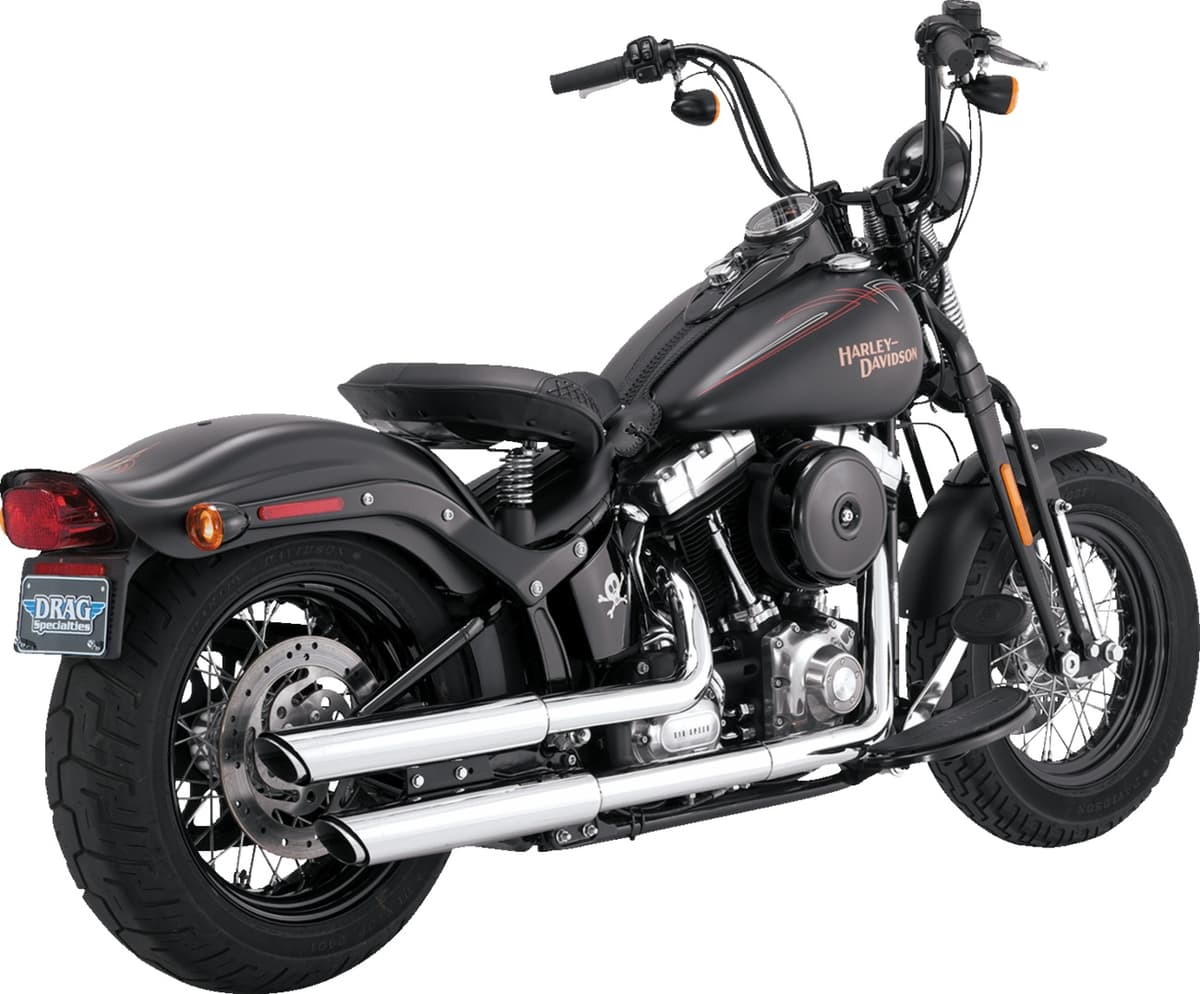3" Twin Slash Slip-On Mufflers - Chrome