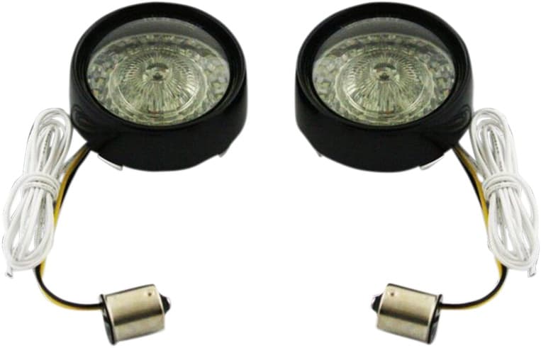 Bullet Turn Signal - 1156 - Gloss Black - Smoke Lens