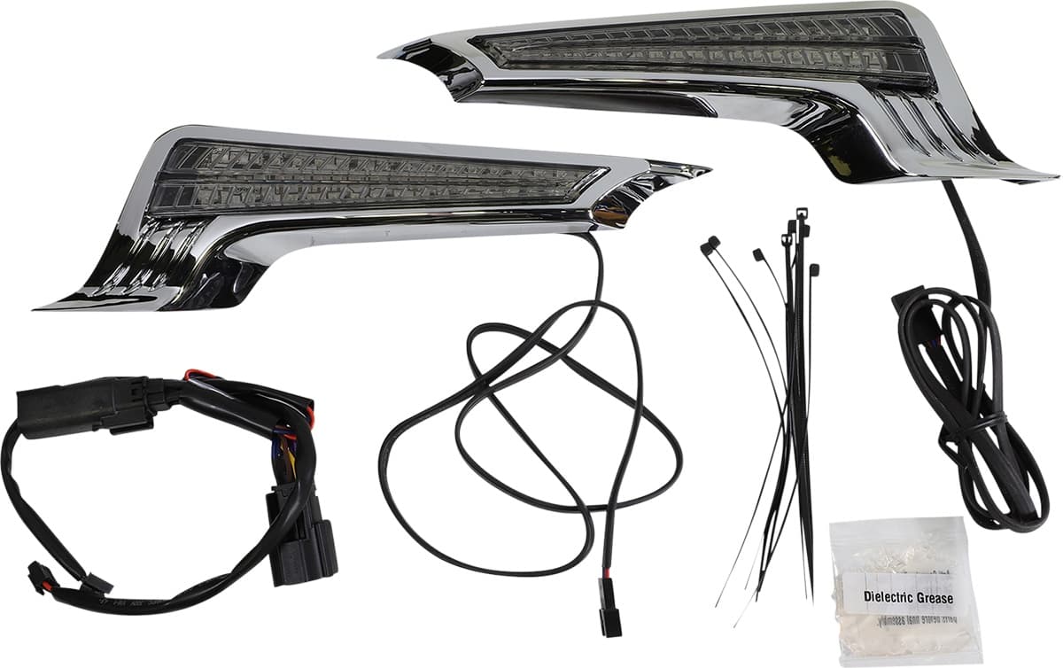 Filler Panel Light - Smoke Lens - Red LEDs - Chrome