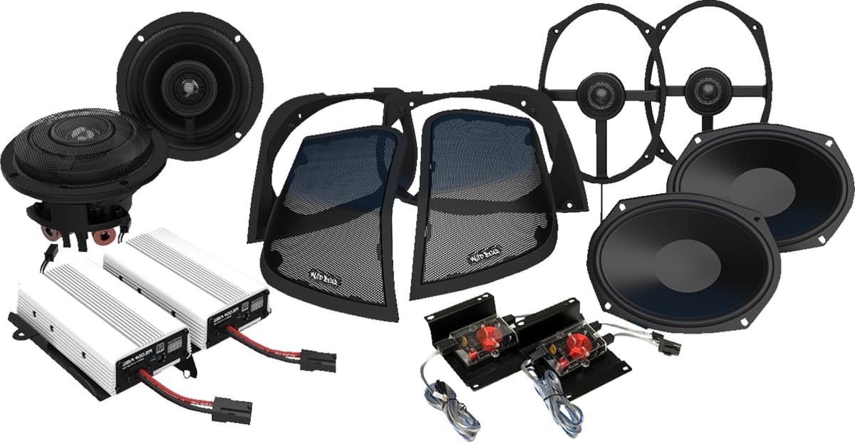 Amplifer/Speaker Kit - Fairing - Saddlebag w/Cut In