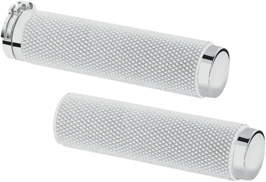 Billet Grips - Knurled - Chrome