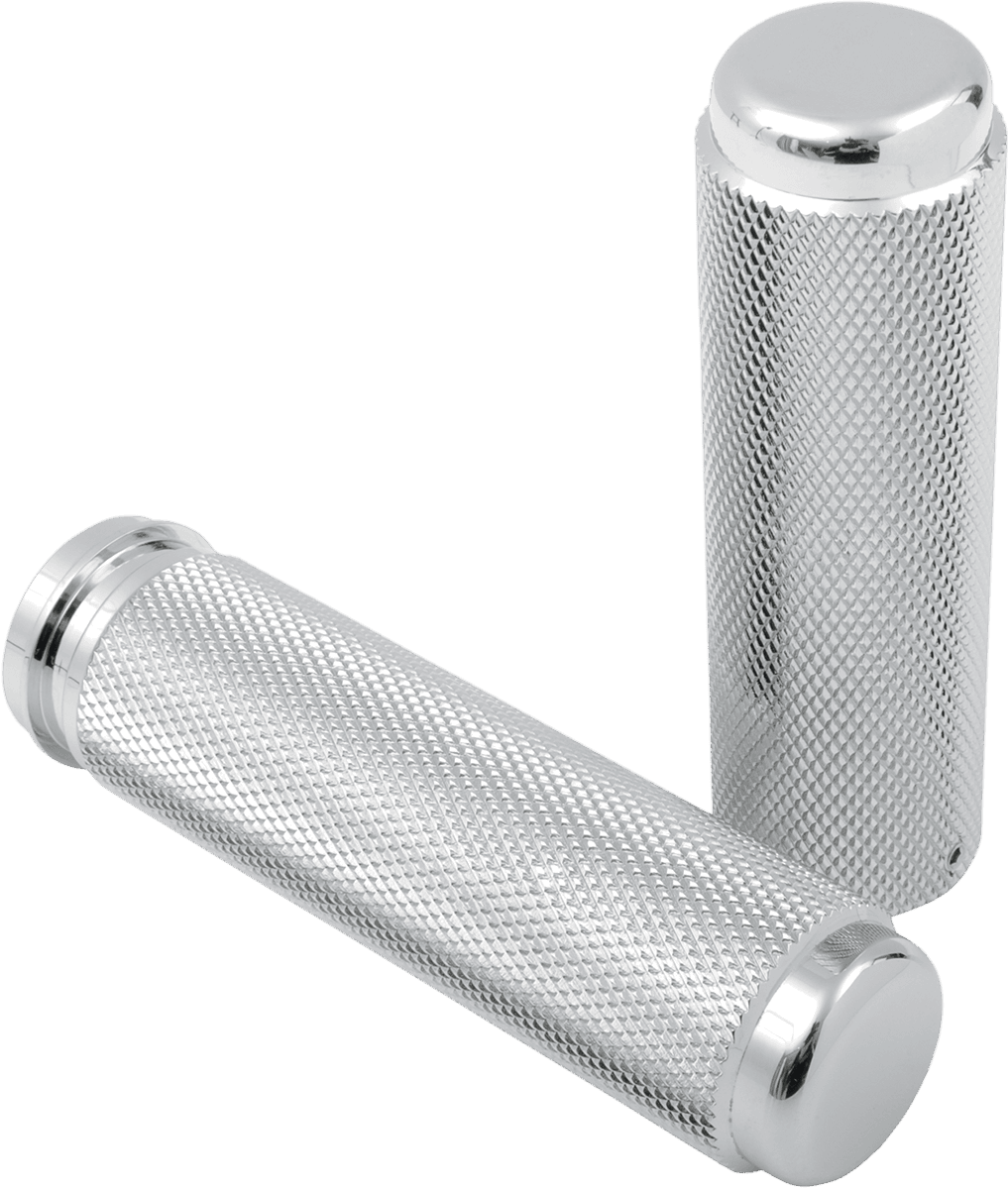 Billet Grips - Knurled - TBW - Chrome