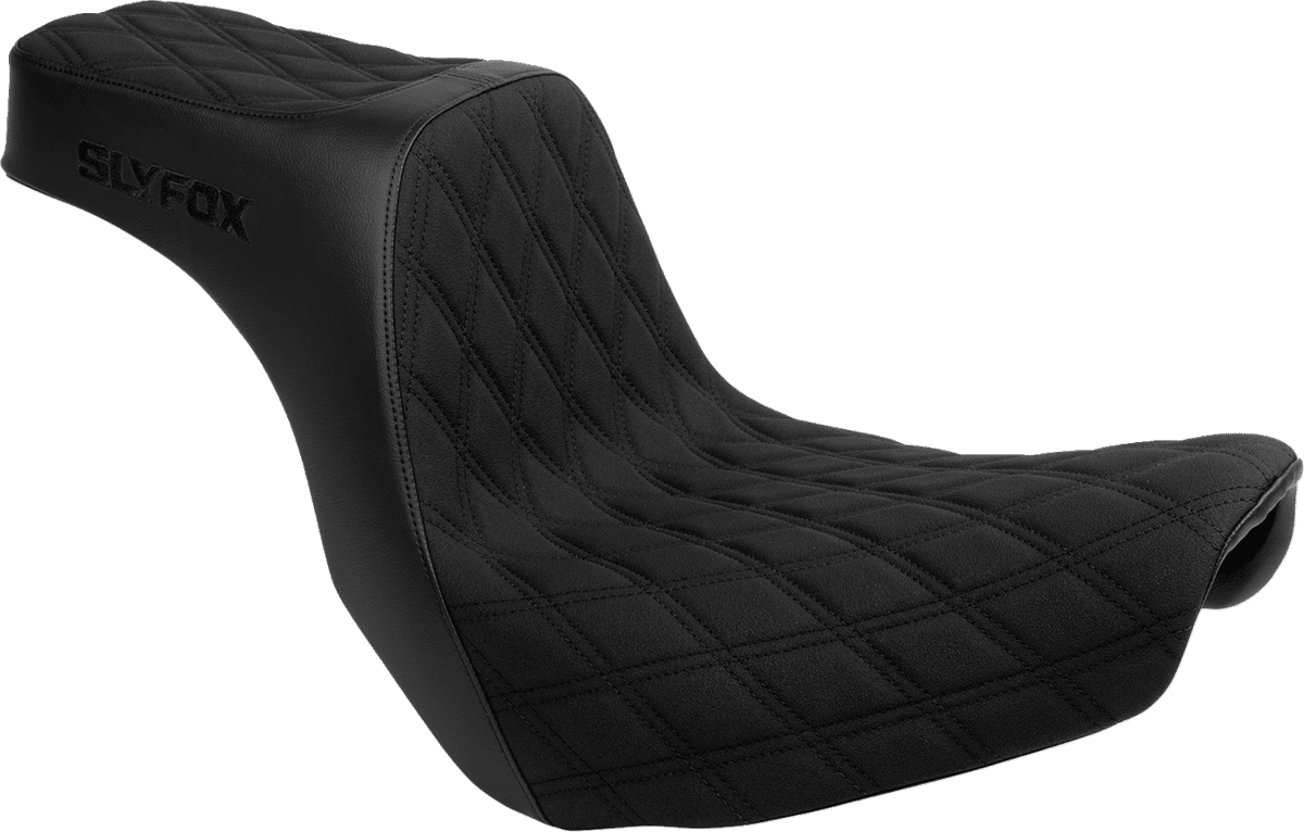 High Noon Seat - Double Diamond - Black Logo - Black Stitch - FL/FX '18-'25