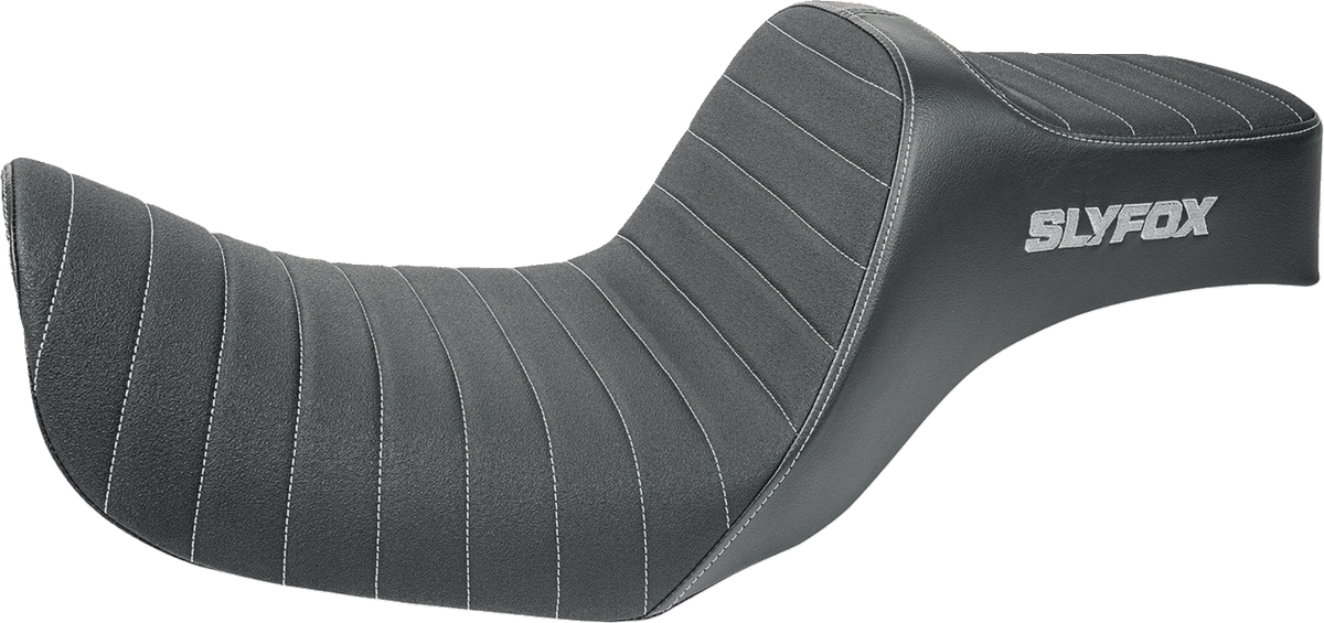 High Noon Seat - Vinyl - Classic Stitch - Gray Logo - Dyna '12-'16