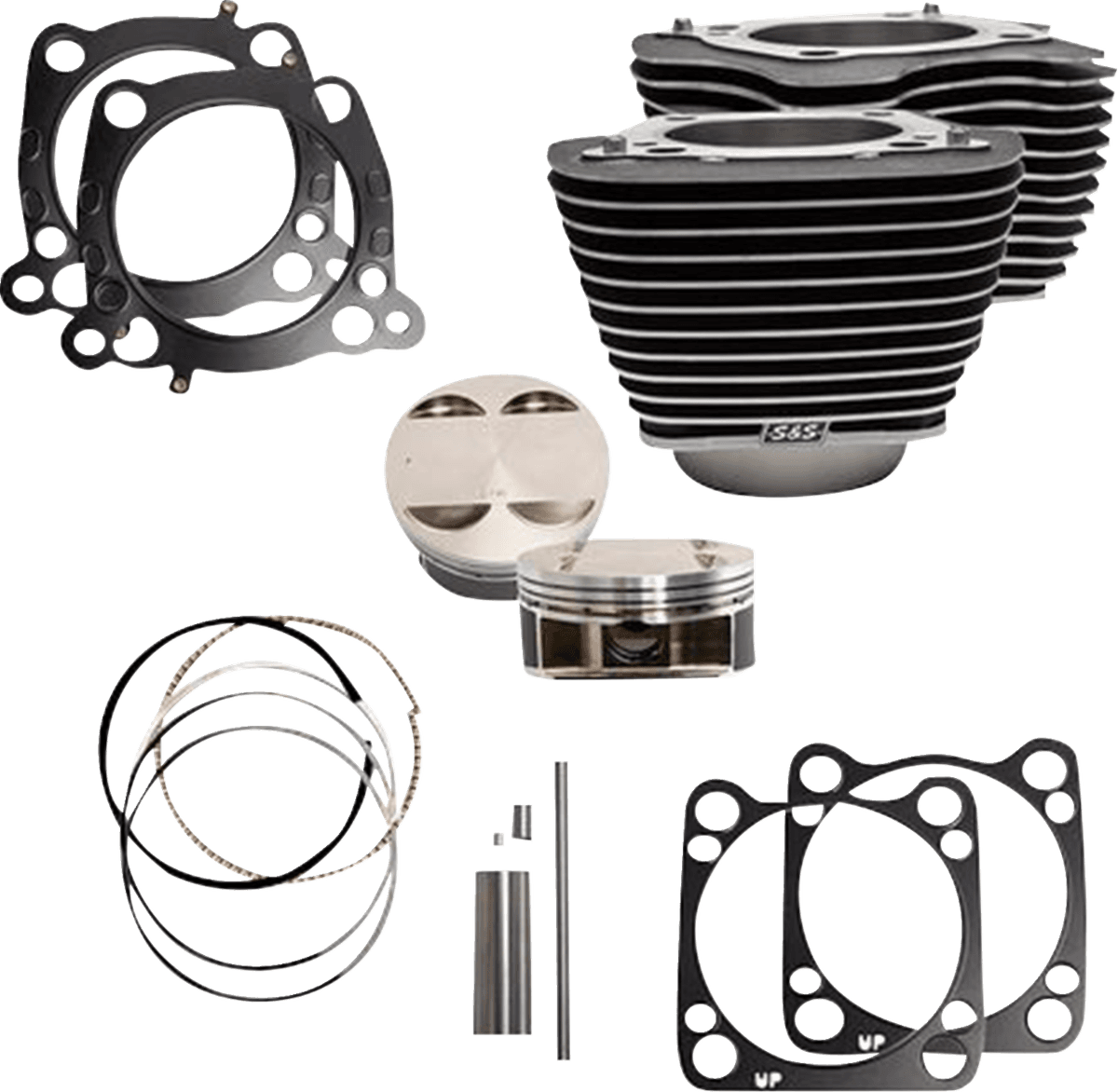 Cylinder Kit - 124" Big Bore - Wrinkle Black w/Highlights - 107" M8