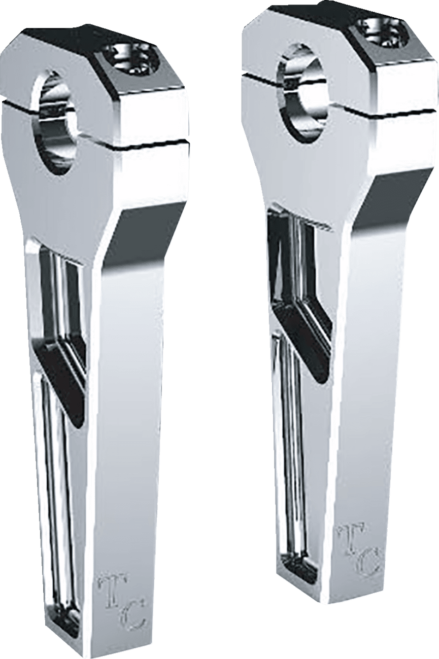 Risers - 1" Clamping - 6" Rise - Chrome