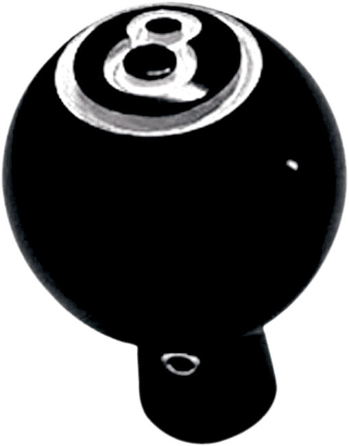 Billet Choke Cable Knob - Eight Ball - Black