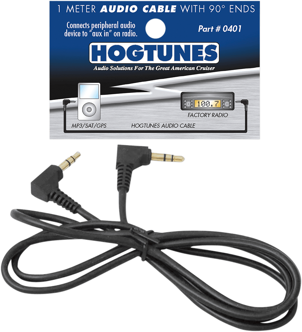 1 Meter Stereo Audio Cable with 90º Ends